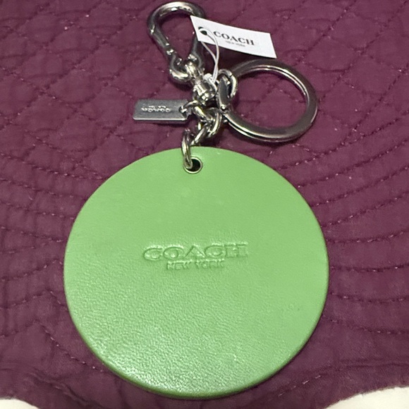 Coach Leather Goggly Green Eye Keychain or Bag Charm - Picture 2 of 2